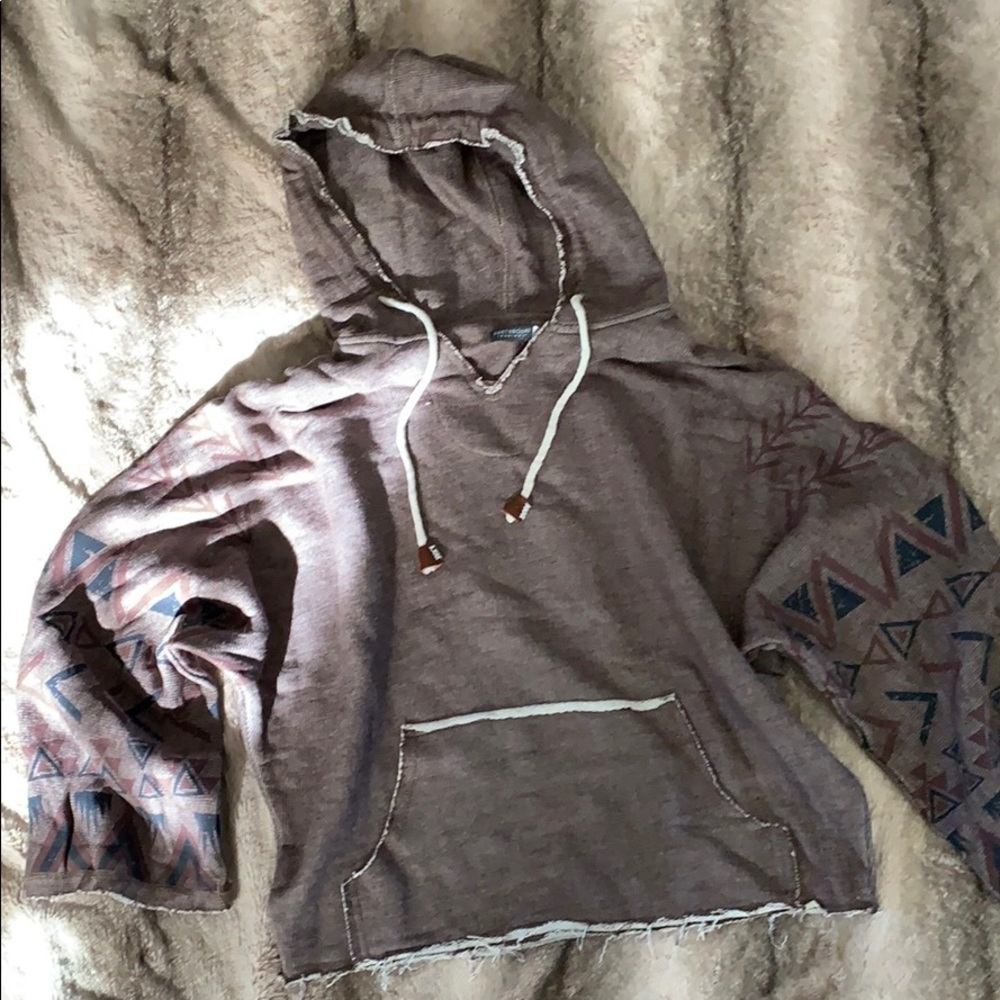 Cropped hooded sweatshirt